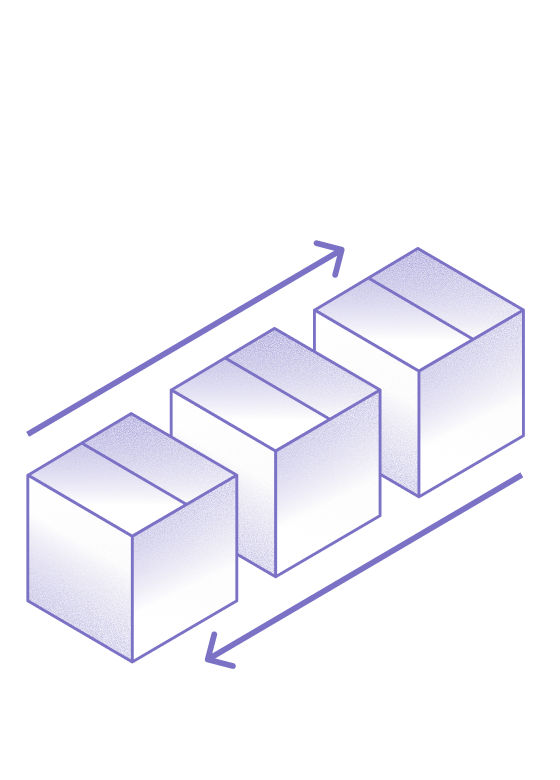 Illustration of stacked boxes representing clinical supply inventory management.